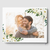 ホワイトフラワー&グリーン結婚ズゲストブック ゲストブック (裏面)