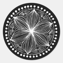 ホワイトフランキーマンダラステッカー