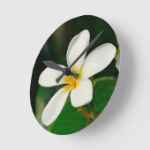 ホワイトフランギパニ ラウンド壁時計 (傾斜)