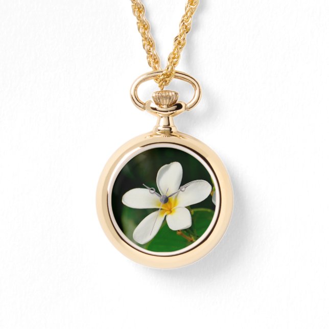 ホワイトフランギパニ 腕時計 (正面)