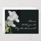 ホワイトフリーサイアスのブライドメイド要求 招待状 (正面/裏面)