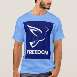 ホワイトフリーダム鳩 Tシャツ