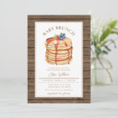 ホワイトフルーツパ素朴ンケーキベビーシャワーブランチ 招待状 (スタンド正面)