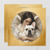 ホワイトフレンシーカスタムエンジェル悔やみや弔慰 サンキューカード (正面/裏面)