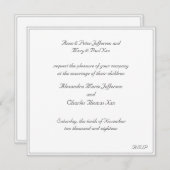 ホワイトフレームの結婚式招待状 招待状 (正面/裏面)