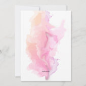 ホワイトフレームウォーター色ダンスリサイタル招待状 招待状 (裏面)