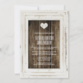 ホワイトフレームバ素朴ーンウッド結婚式招待状 招待状 (正面)