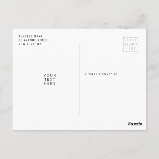 ホワイトフレーム看護学校卒業発表 ポストカード (裏面)