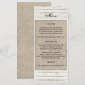 ホワイトフレー素朴ムバーラップのメ結婚ニュー メニュー (正面/裏面)