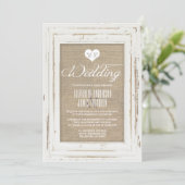 ホワイトフレー素朴ムバーラップ結婚式招待状 招待状 (スタンド正面)