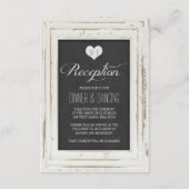 ホワイトフレ素朴ームチョークウェディングレセプション エンクロージャーカード (正面)