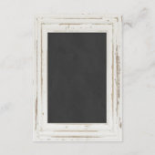ホワイトフレ素朴ームチョークウェディングレセプション エンクロージャーカード (裏面)