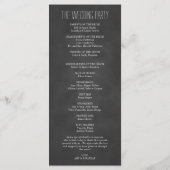 ホワイトフレ素朴ームチョーク結婚式 プログラム (裏面)