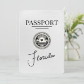 ホワイトフロリダパスポート日付の保存 セーブザデート (スタンド正面)