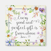 ホワイトフローラすべての良い完璧なギフト マグネット (正面)