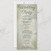 ホワイトフローラとアーミーグリーン結婚式 プログラム (裏面)