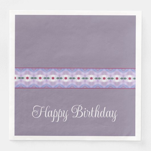 ホワイトフローラアクセントパターン（の模様が）あるマウーブ (正面)