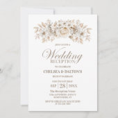 ホワイトフローラウェディングレセプション 招待状 (正面)