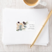 ホワイトフローラウェディングRSVP住所 シール (インサイチュ)