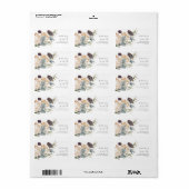 ホワイトフローラウェディングRSVP住所 シール (フルシート)