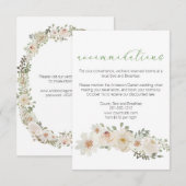 ホワイトフローラエレガントなウェディングエンクロージャカード エンクロージャーカード (正面/裏面)