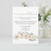 ホワイトフローラエレガントなウェディングエンクロージャカード エンクロージャーカード (スタンド正面)