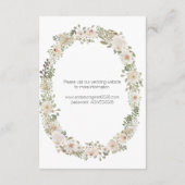 ホワイトフローラエレガントなウェディングエンクロージャカード エンクロージャーカード (裏面)