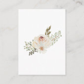 ホワイトフローラエレガントなウェディングエンクロージャカード エンクロージャーカード (裏面)