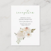 ホワイトフローラエレガントなウェディングエンクロージャカード エンクロージャーカード (正面)