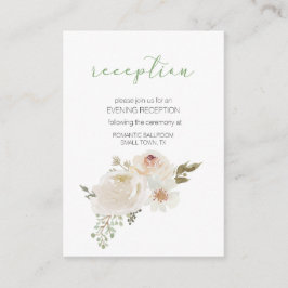 ホワイトフローラエレガントなウェディングエンクロージャカード エンクロージャーカード