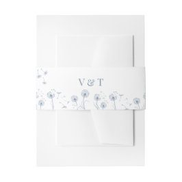 ホワイトフローラエレガントな結婚式 招待状ベリーバンド