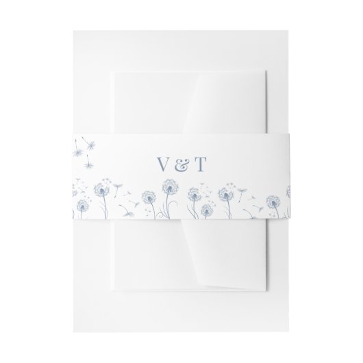 ホワイトフローラエレガントな結婚式 招待状ベリーバンド (正面例)