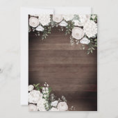 ホワイトフローラエレガントウエスタンシャルロキンセアニェラ 招待状 (裏面)