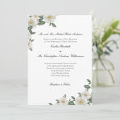 ホワイトフローラエレガントグフォーマル結婚リーズ 招待状 (スタンド正面)