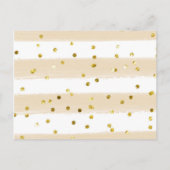 ホワイトフローラエンジェルベビー天国送信ベビー インビテーションポストカード (裏面)