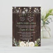 ホワイトフローラオールドバーンアフター結婚ウィズBBQ 招待状 (スタンド正面)