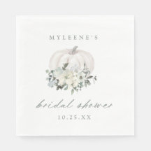 ホワイトフローラカボチャブライダルシャワー