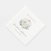 ホワイトフローラカボチャブライダルシャワー スタンダードランチョンナプキン (角)