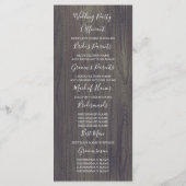 ホワイトフローラカボチャ秋の結婚式プログラム プログラム (裏面)