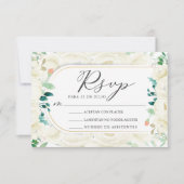 ホワイトフローラガーデンヌエストラボダウェディングRSVP 招待状 (正面)
