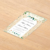 ホワイトフローラガーデンヌエストラボダスペインの結婚ズ アクリル招待状 (レイダウン)