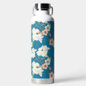 ホワイトフローラガーデンパターン ウォーターボトル (正面)