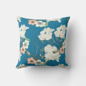 ホワイトフローラガーデンパターン クッション (裏面)