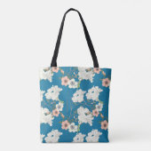 ホワイトフローラガーデンパターン トートバッグ (裏面)