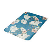 ホワイトフローラガーデンパターン バスマット (アングル)