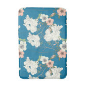 ホワイトフローラガーデンパターン バスマット (正面縦)