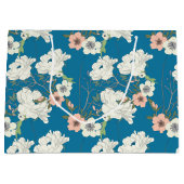 ホワイトフローラガーデンパターン ラージペーパーバッグ (正面)