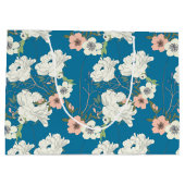 ホワイトフローラガーデンパターン ラージペーパーバッグ (裏面)