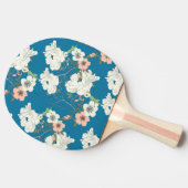 ホワイトフローラガーデンパターン 卓球ラケット (横)