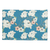 ホワイトフローラガーデンパターン 枕カバー (裏面)